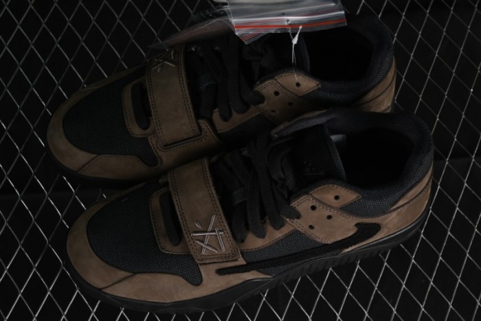 Nike Travis Scott x Jordan Cut The Check AJ1 Basketball Shoes with Velcro Design - FZ8117-204 1