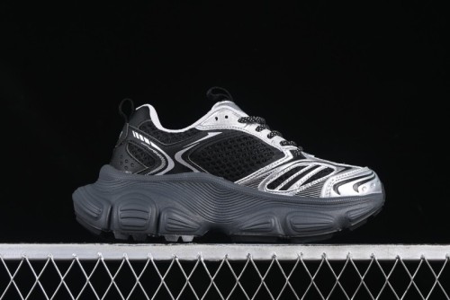 New York Yankees MLB Winner Chunky Height Increasing Thick Sole Running Shoes - 3ASHWD15N50BKS