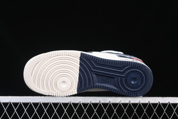 Nike Air Force 1 '07 Low Levi's Collaboration Light Blue Denim Drawstring Casual Sneakers - SJ1198-900