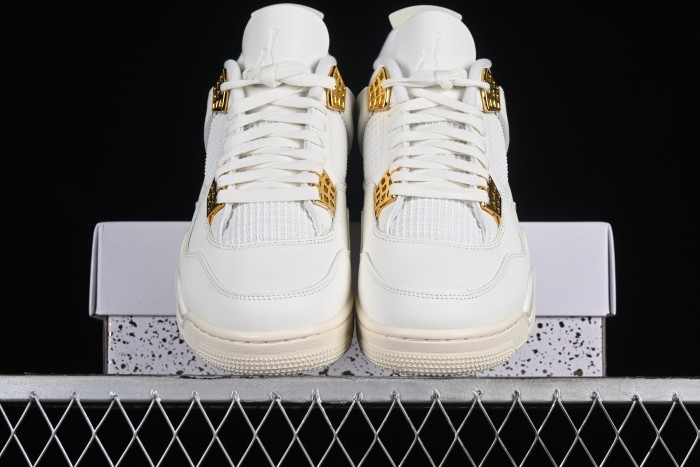 Nike Air Jordan 4 Retro Metallic Gold Basketball Shoes - AQ9129-170 1