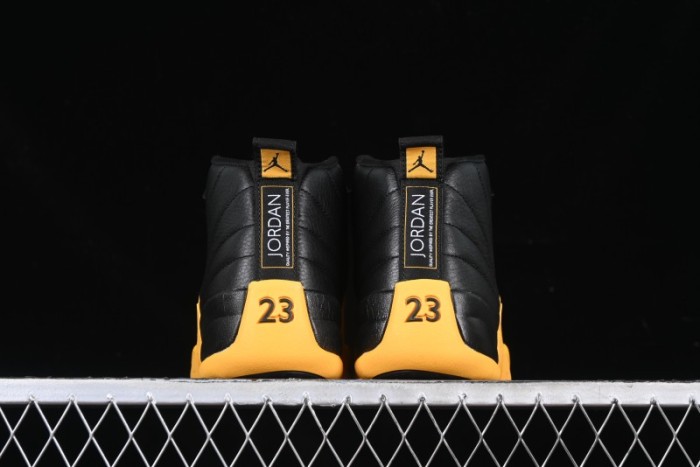 Nike Air Jordan 12 Retro Basketball Shoes in Black and Yellow - 130690-070