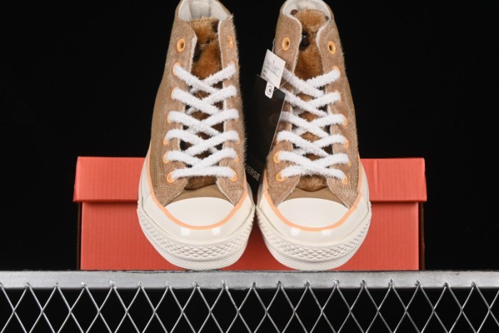 Converse Zoo Happy Pets Series High-Top Plush Lined Casual Sneakers for Autumn Winter - A12766C