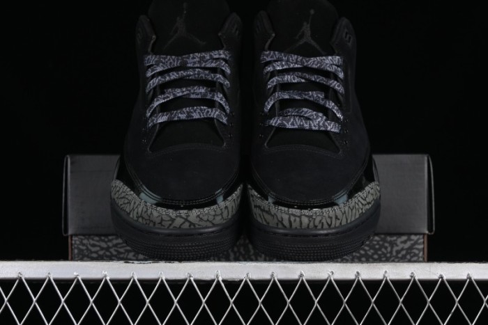 Nike Air Jordan 3 Retro Sneakers in Black with Elephant Print - CK9246-168 1