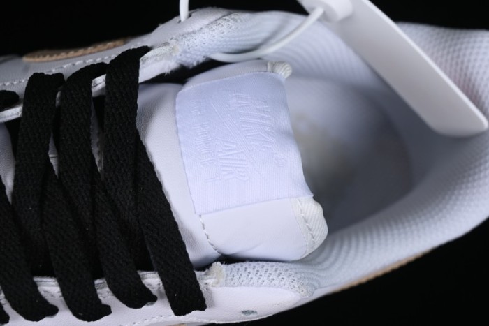 Nike Air Force 1 '07 Low Casual Sneakers with Anime-Inspired Hand-Painted Design, Broken Swoosh Shadow Effect, Brown/Black - CW2288-111