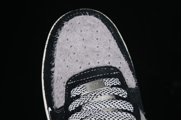 Nike Air Force 1 '07 Low Stussy Collaboration Black Grey Outsole Low-Top Casual Sneakers - SJ6698-017