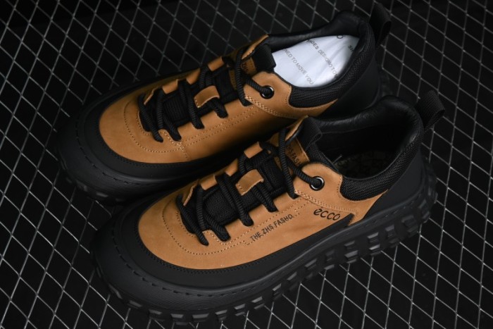 ECCO Offroad Series Lightweight Cushioned Leather Durable Outdoor Hiking Running Shoes - 63513001002