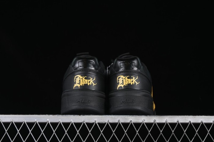 NY Yankees Black & Yellow Sneakers - Bold Logo Streetwear Shoes