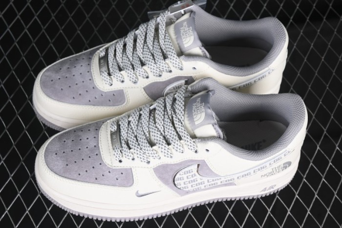 Nike Air Force 1 '07 Low The North Face x CDG Light Bone Swoosh Casual Sneakers - BB7518-014