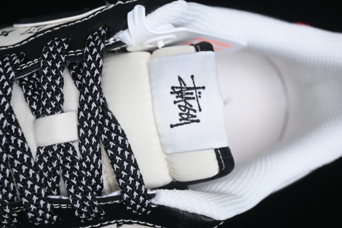 Nike Air Force 1 '07 Low Stussy Collaboration - Beige Black Pattern Red Outsole Low Top Casual Sneakers - XZ6188-339