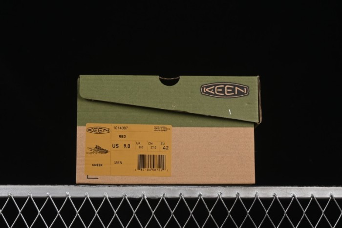 Keen Uneek Flat-M Woven Elastic Strap Outdoor Water Sports Sandals - 1014097 RED