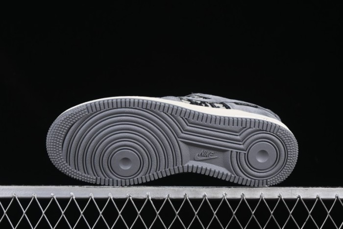 Nike Air Force 1'07 Low Dior Collaboration Grey Knit Skeleton Low-Top Casual Sneakers - KK1988-056