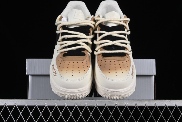 Nike Air Force 1 '07 Low Custom Cappuccino Anime-Themed Spray-Painted Casual Sneakers with Strap - ZH0316-019 1