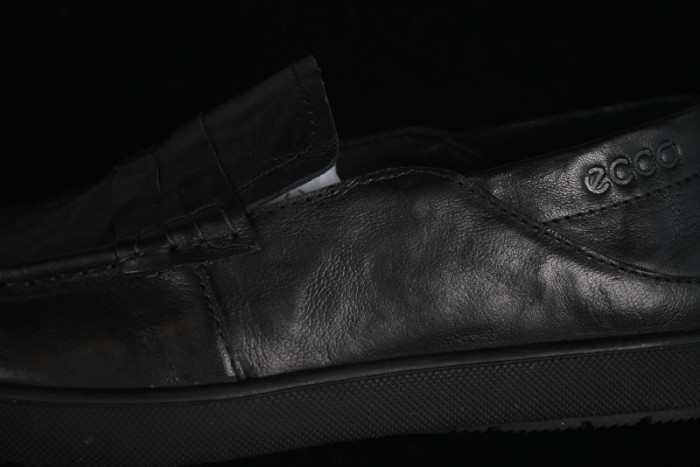 ECCO Soft Moc Summer Genuine Leather Breathable Slip-On Driving Shoes - 63516801001