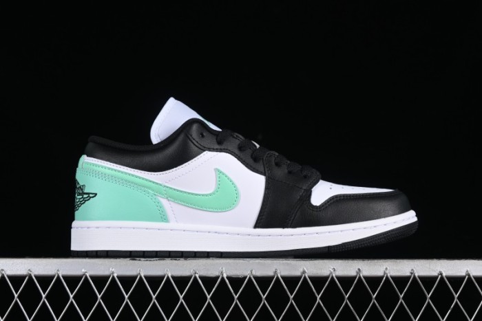 Nike Air Jordan 1 Low Retro Basketball Shoes in Mint Green and Black - 553558-131 1