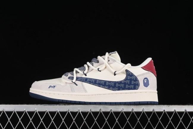 Nike Travis Scott x Fragment Design x Air Jordan 1 Low OG SP AJ1 Bape Collaboration - SJ0086-133
