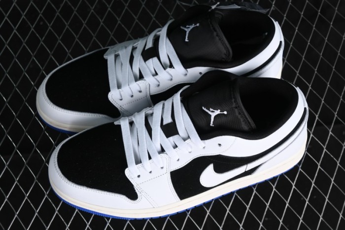 Nike Air Jordan 1 Low  Quai 54  Casual Sneakers in White Black Blue - HQ0764-001 1