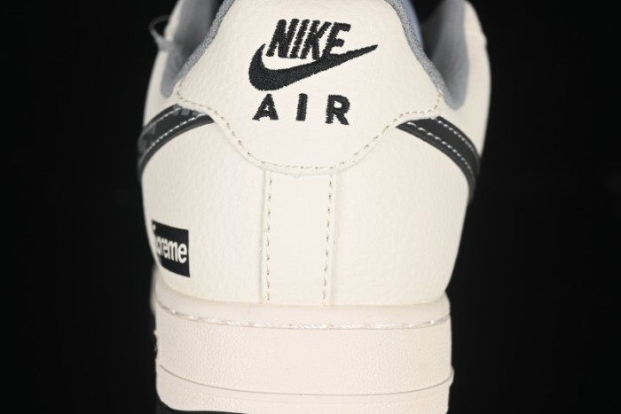 Nike Air Force 1 '07 Low Supreme Collaboration Beige Gray Building Blocks Casual Sneakers - XS1958-568