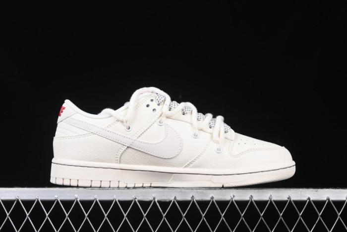 Nike SB Dunk Low x The North Face x Supreme Series - Strap Beige White Hook Anniversary High-End Custom Low-Top Casual Skate Shoes - YX5066-229