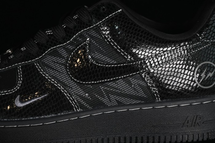 Nike Air Force 1'07 Low Lightning Collaboration Black Snake Scale Casual Sneakers - SC9207-529