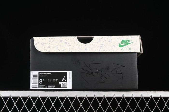 Nike Air Jordan 4 Remastered Sneakers in Black with Textile Mesh, Leather and Suede - FQ7939-006