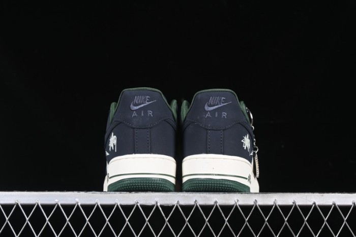 Nike Air Force 1 '07 Low Stussy Collaboration Explosive Blue Low-Top Casual Sneakers - KK1988-040