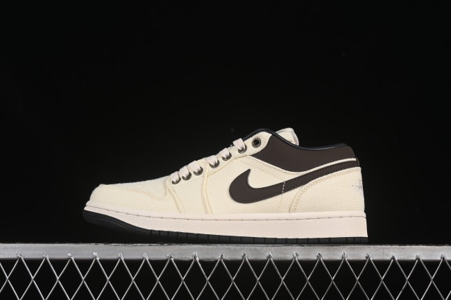 Nike Air Jordan 1 Low  Dongdan  Casual Sneakers in Woven Beige - IB8058-110