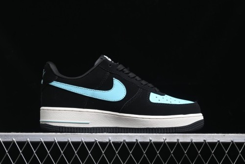 Nike Air Force 1 '07 Low Stussy Collaboration - Black Tiffany Low-Top Casual Sneakers - KK1988-030