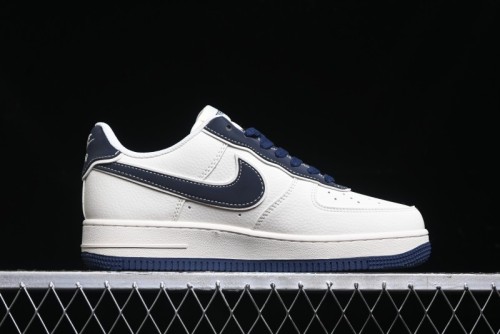 Nike Air Force 1 '07 Low Stone Island x Supreme Collaboration - Navy Blue & Off-White Low-Top Casual Sneakers - BB1616-302