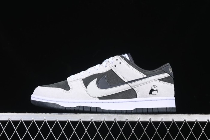 Nike Dunk Low 85 Double Swoosh Series White Grey Panda SB Low Top Casual Skate Shoes - HV1800-101