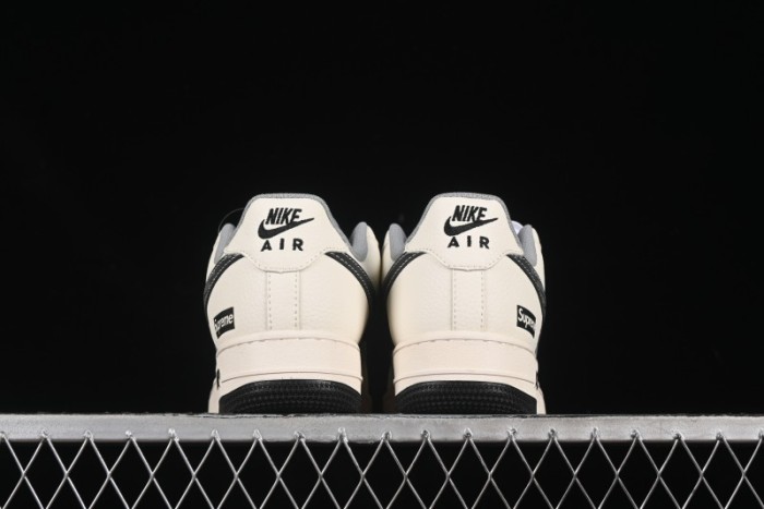 Nike Air Force 1 '07 Low Supreme Collaboration Beige Gray Building Blocks Casual Sneakers - XS1958-568