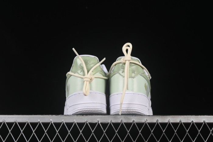 Nike Air Force 1'07 Low  Green Love  520 Limited Edition Casual Sneakers with Small Green Heart Design - DH2920-111
