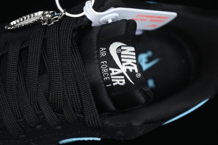 Nike Air Force 1 '07 Low Stussy Collaboration - Black Tiffany Low-Top Casual Sneakers - KK1988-030