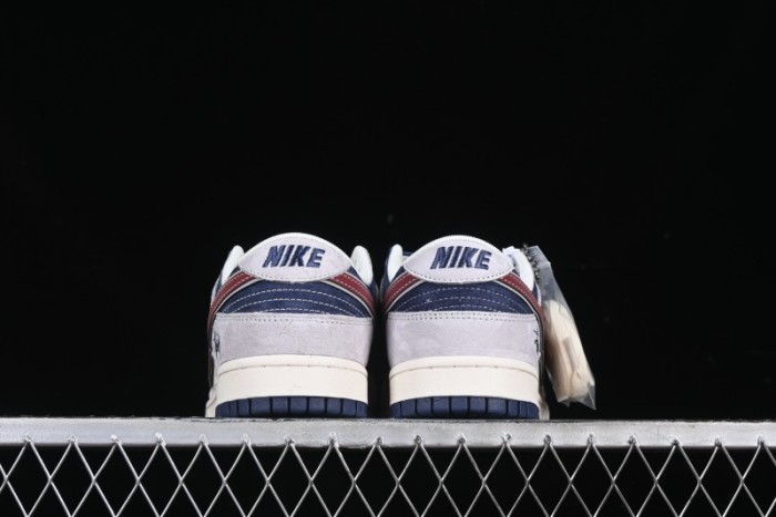 Nike SB Dunk Low Stussy Collaboration Black Burgundy Swoosh Anniversary Custom Low-Top Casual Skate Shoes - DM6868-022