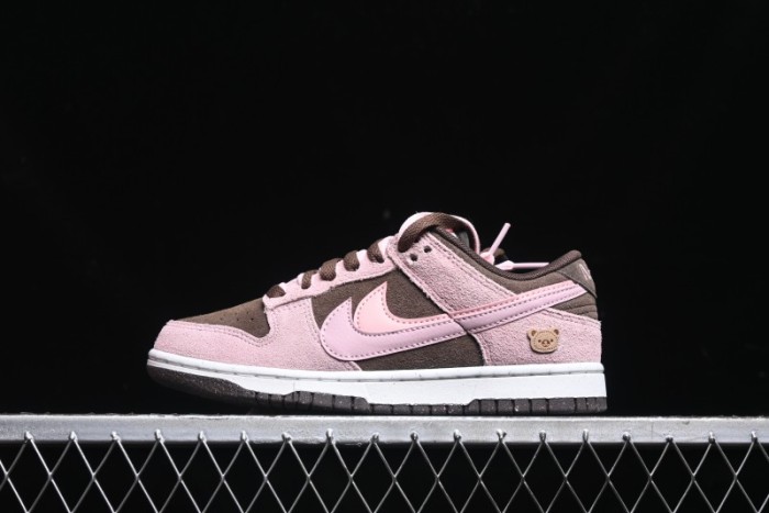 Nike Dunk Low 85 Double Swoosh Series Strawberry Chestnut SB Low Top Casual Skate Shoes - HV1799-161