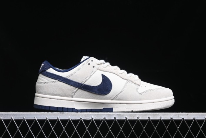 Nike SB Dunk Low Supreme x Stussy Triple Collaboration - Off White Navy Swoosh Anniversary High-End Custom Low-Top Casual Skate Shoes - SJ2068-271