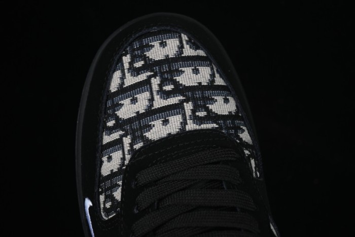 Nike Air Force 1 '07 Low Dior Collaboration Black Gum Knit Casual Sneakers - KK1988-058