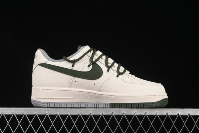 Nike Air Force 1'07 Low Supreme Collaboration Dual-Tone Grey Green Lace-Up Casual Sneakers - DM6868-070