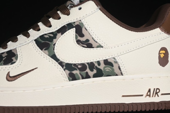 Nike Air Force 1 Low Bape Collaboration - Beige Camo Casual Sneakers - KK1988-019