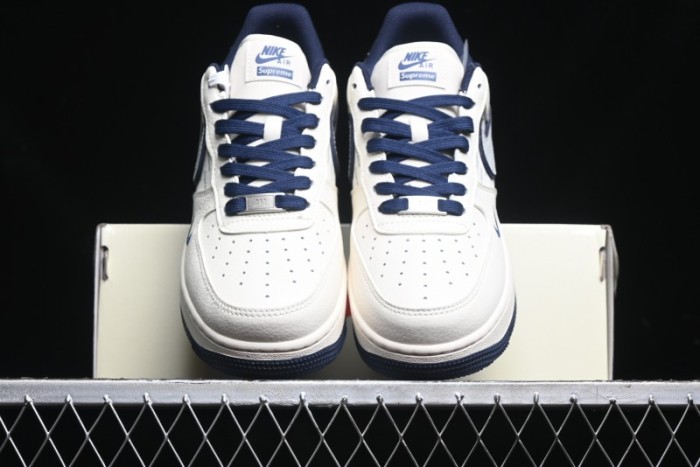 Nike Air Force 1 '07 Low Supreme Collaboration - Light Blue Shadow Swoosh Casual Sneakers - XZ6188-989