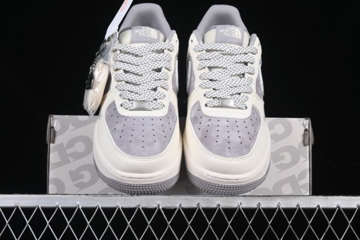 Nike Air Force 1 '07 Low The North Face x CDG Light Bone Swoosh Casual Sneakers - BB7518-014