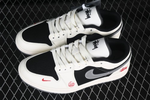 Nike Air Jordan 1 Low Stussy Snake Year Limited Edition Retro Basketball Shoes - XX3318-509
