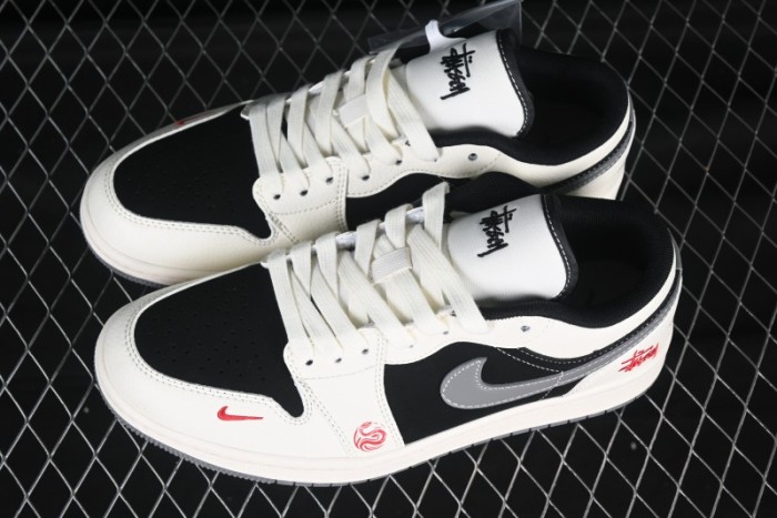 Nike Air Jordan 1 Low Stussy Snake Year Limited Edition Retro Basketball Shoes - XX3318-509