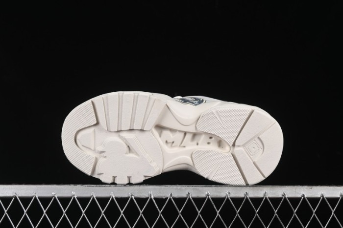 New York Yankees MLB Bigball Chunky Denim Monogram Platform Sneakers - 3ASHBDM4N43NYS