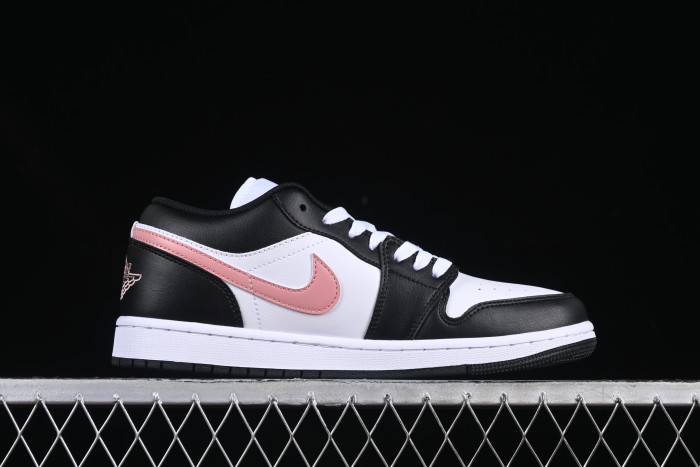 Nike Air Jordan 1 Low AJ1 Casual Sneakers in Black White Pink - 553558-165