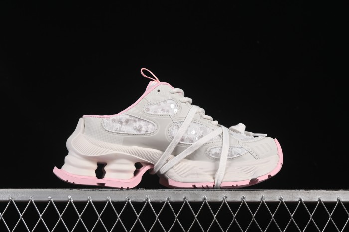 GG-CC Star Same Style Lace-Up Hollow Out Chunky Sneakers with 5cm Height Increase - G25U9910 Pink