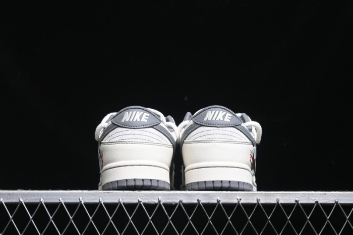 Nike SB Dunk Low Supreme x Stone Island Triple Collaboration - Strap Patch Gray Hook Anniversary High-End Custom Low-Top Casual Skate Shoes - YX5066-203