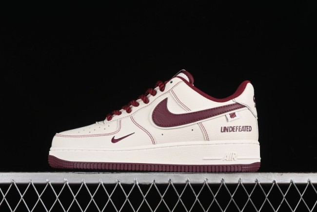 Nike Undefeated Air Force 1'07 Low Casual Sneakers with Custom Leather and Reflective Details - UT2023-206