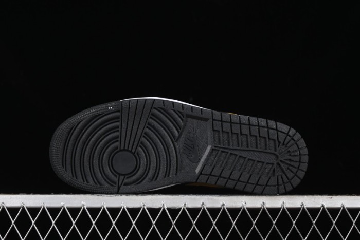 Nike Air Jordan 1 Low AJ1 Black White Gold Hook Basketball Shoes - 553558-172