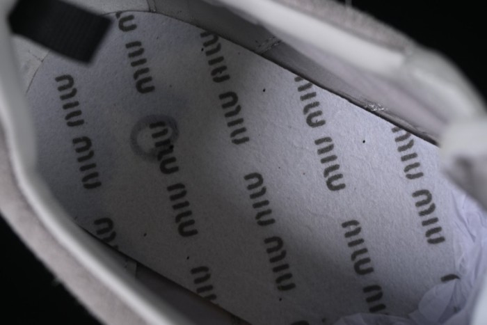 Miu Miu Suede Round Toe Lace-Up Low Top Women's Casual Shoes - 99D4