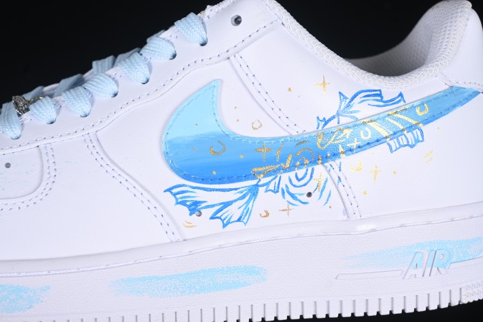 Nike Air Force 1'07 Low Custom Leather Casual Sneakers with Full-Length Air Cushion - LT0602-002